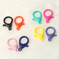 10pcs colorful plastic lobster clasps key chain key ring lamp shape buckle snap hook for diy jewelry making findings wholesale