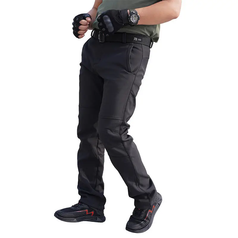 

Winter men with hair thickening charge pants waterproof windproof fleece hiking pants soft shell warm warm outdoor ski pants
