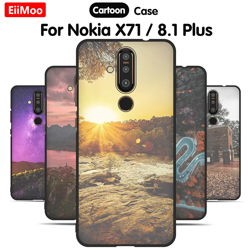 Силиконовые чехлы EiiMoo для телефонов Nokia X71 2019 модный матовый мягкий чехол из ТПУ 8 1