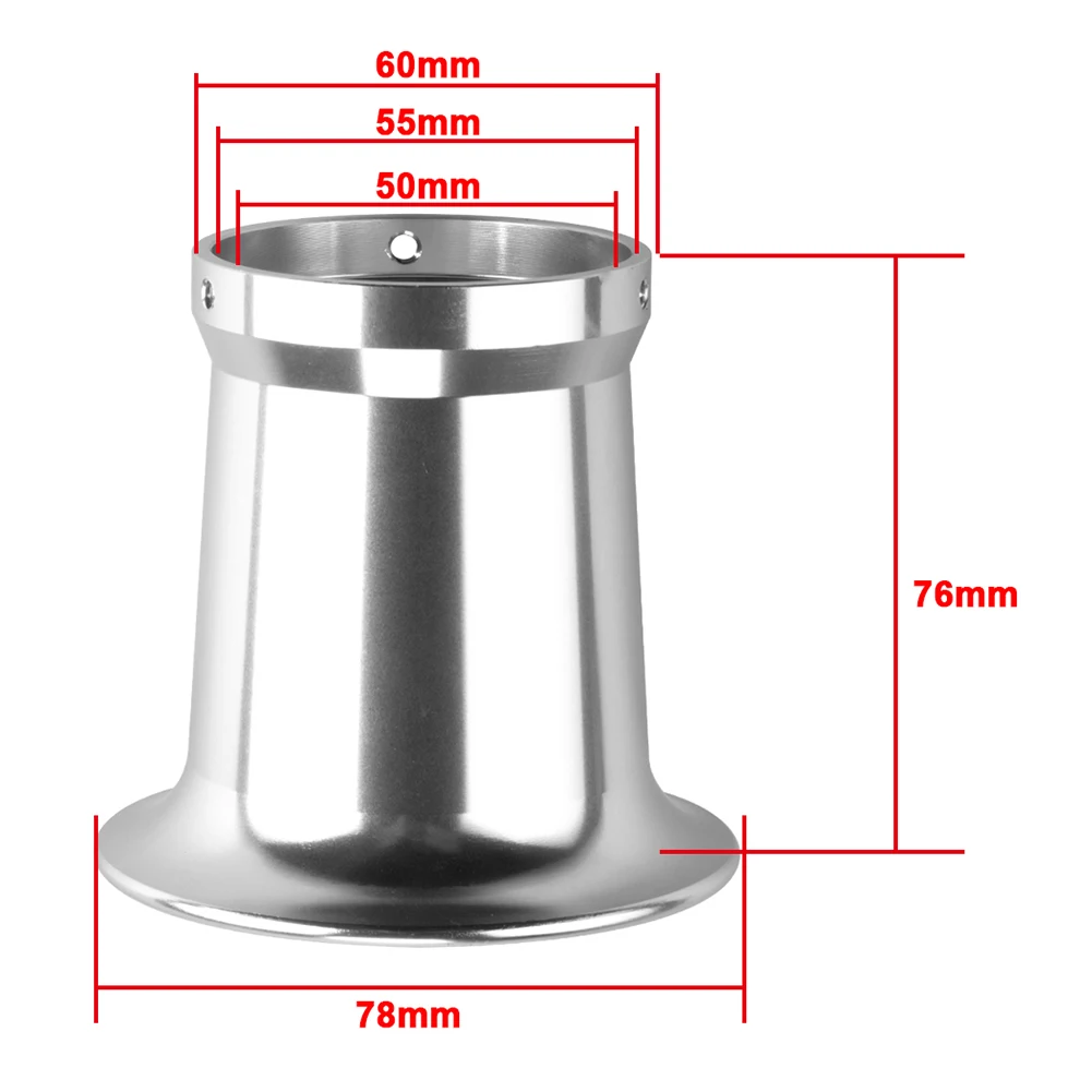 

50mm CNC Aluminum Alloy Velocity Stack for PWK PE VM 21/24/26/28/30mm Carb Intake Trumpet