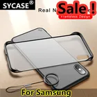 KoisAcase выполненные Прозрачный матовый жесткий чехол для телефона для samsung S8 S9 S10 Plus Note 8, 9, 10, A50 A60 A70 A80 чехол для телефона с кольцевым