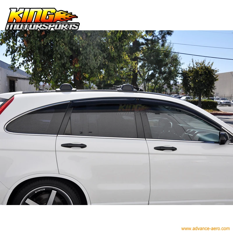 Подходит для 07 11 Honda CRV CR V темный дым 4 шт. солнцезащитные козырьки защита от дождя