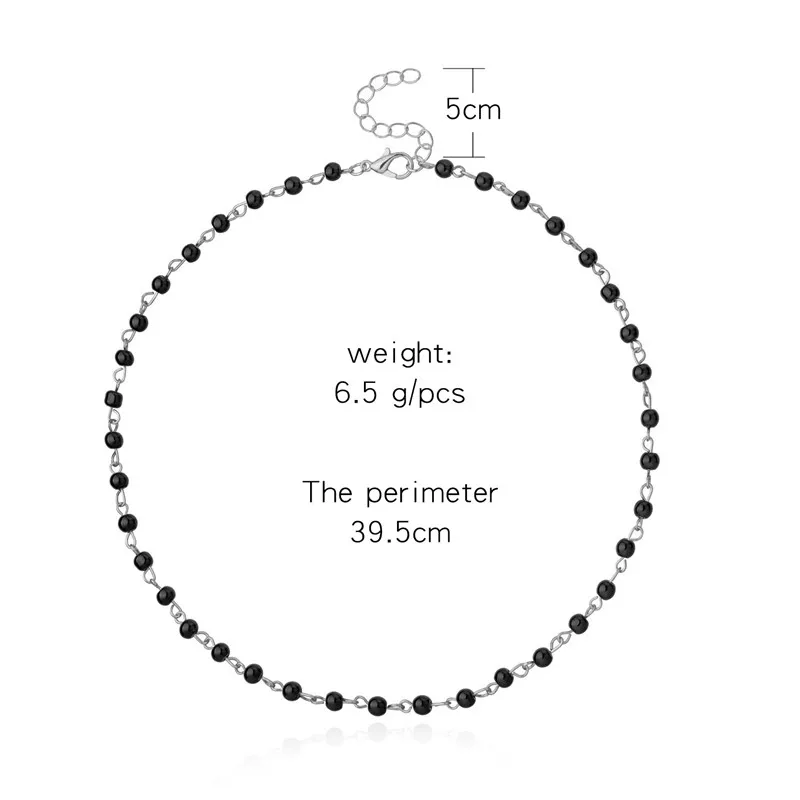 2020 новый дизайн ювелирные изделия женские простые черные белые бусы ожерелье