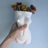 female sexy body flowerpot molds for diy handmade uv epoxy plaster concrete plump woman planter vase silicone mould home decor