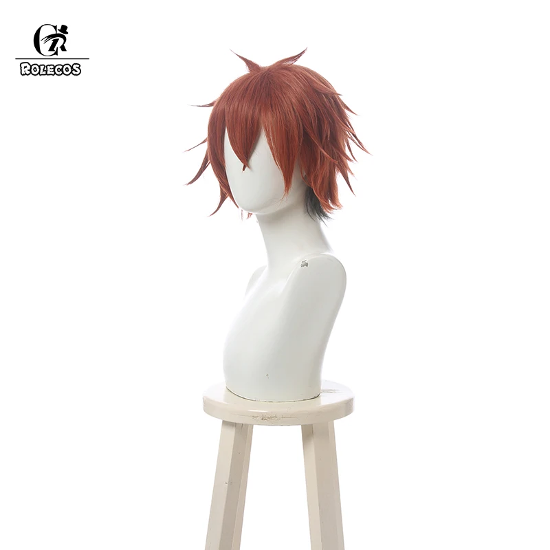 Парик для косплея ROLECOS из игры витая страна чудес с начесом короткими оранжевыми