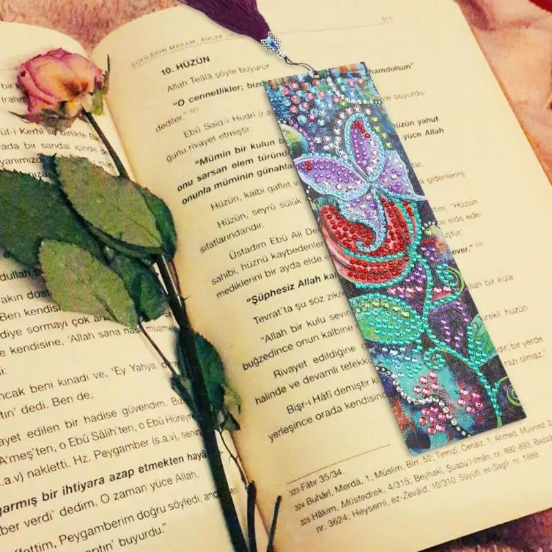 Кожаная Закладка с кисточкой алмазная живопись специальной формы для подарков