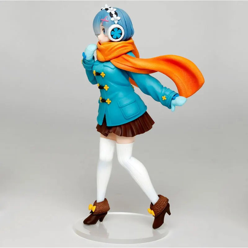 

Original Rem Anime Collectible Figures Re: Life in a Different World from Zero Winter Coat 72800 Toy Action Figures Model 23cm