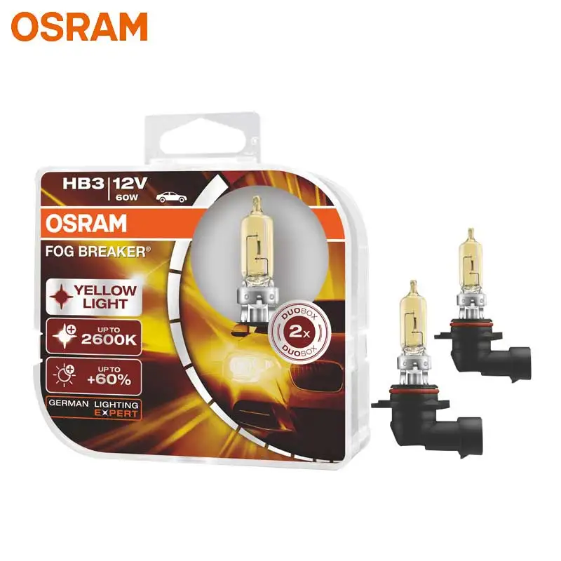 OSRAM 9005 HB3 противотуманный выключатель Супер Желтый автомобильный головной