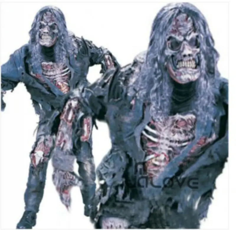 Adults Halloween Complete Zombie+Mask Fancy Dress Horror Costume Mens Cosplay Outfits Party Mens Fancy Dress Costume