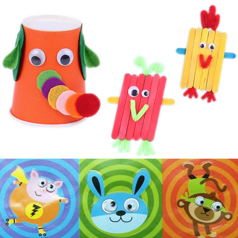 6/8/10/12mm Googly Eyes Self-adhesive DIY Scrapbooking Accessories for Teddy Bear Stuffed Toy Dolls Parts