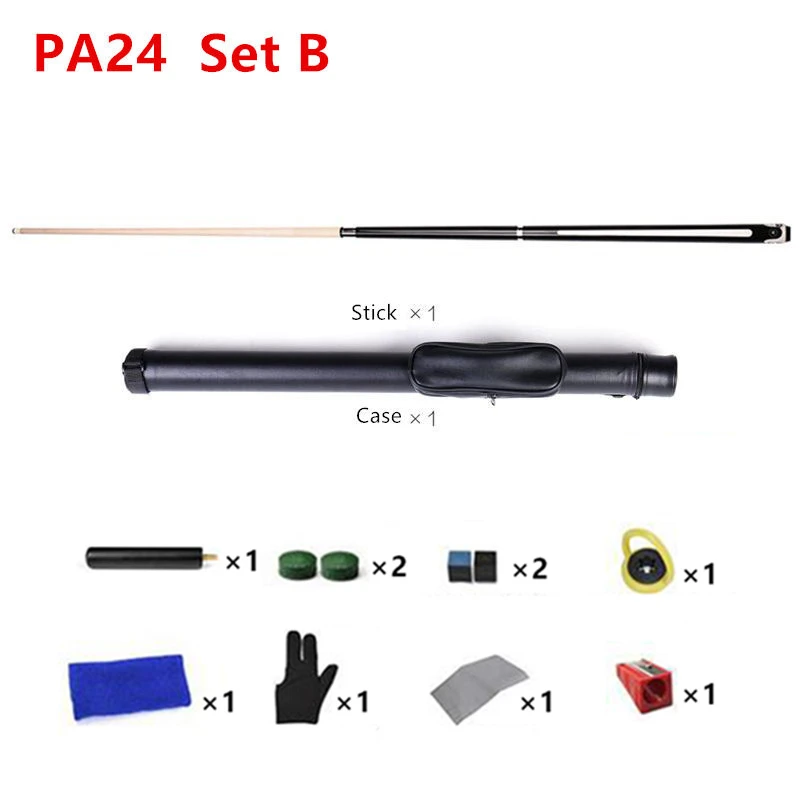 PA24 Set B 10/11. 5/12. 75 мм 58 дюймов бильярдный снукер кленовый кий для пула палка с наконечником кия для девяти шариков поставляется с удлинителем - Цвет: PA24 Set B