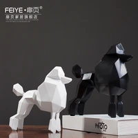nordic origami poodle accessories modern simple clothing store model room soft bookcase window decoration