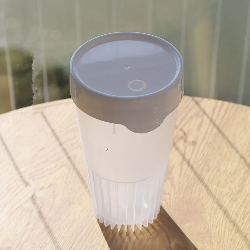 

10pcs Net red 500ml drinking bottles milk tea cup creative plastic packaging bottles birthday party favors juice cup with lid