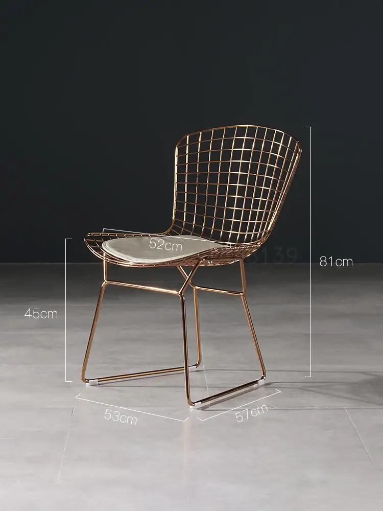 Полая железная спинка стула креативный одиночный стул для одевания