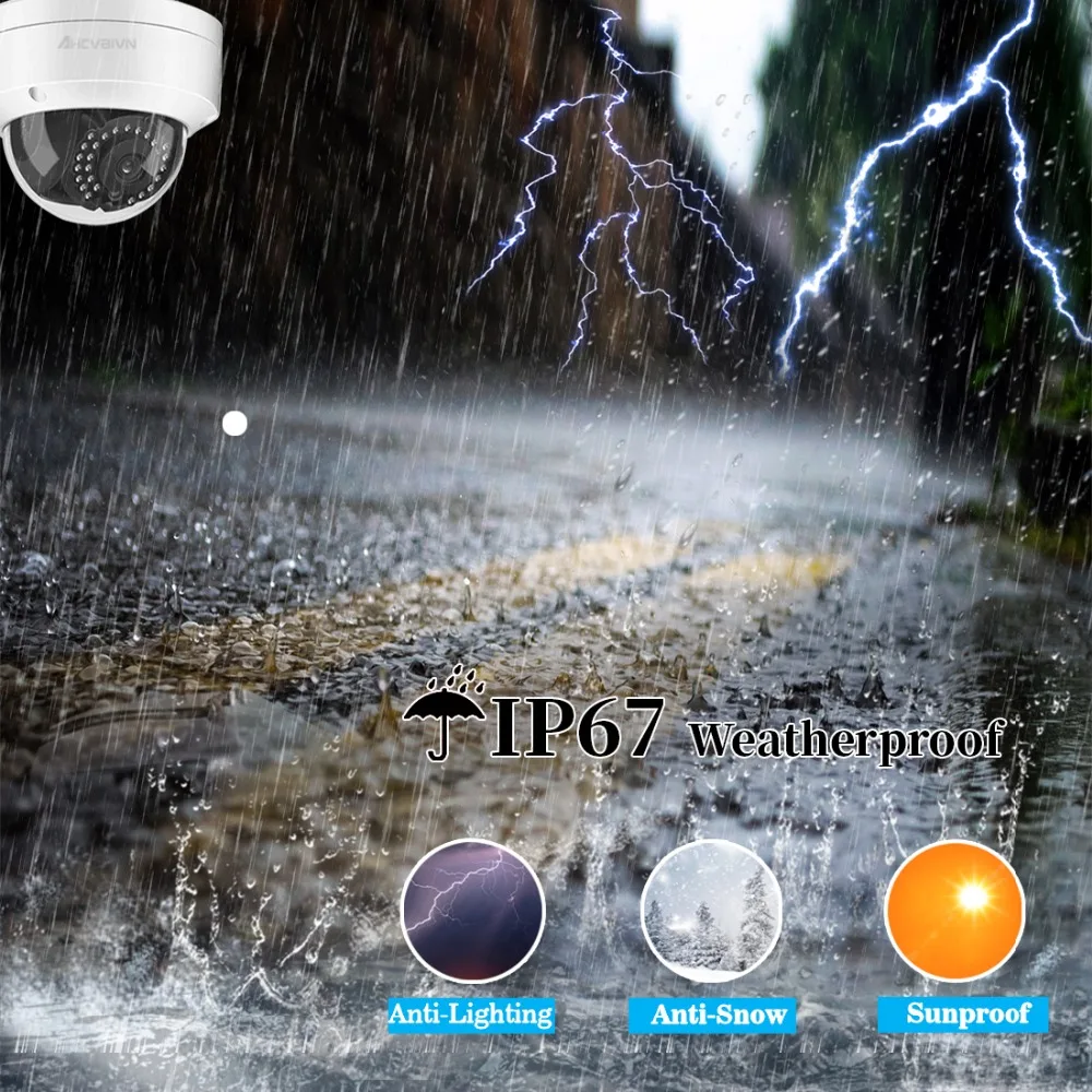 AHCVBIVN 8CH комплект видеонаблюдения 5MP система безопасности камера POE NVR с 5.0MP IP CCTV