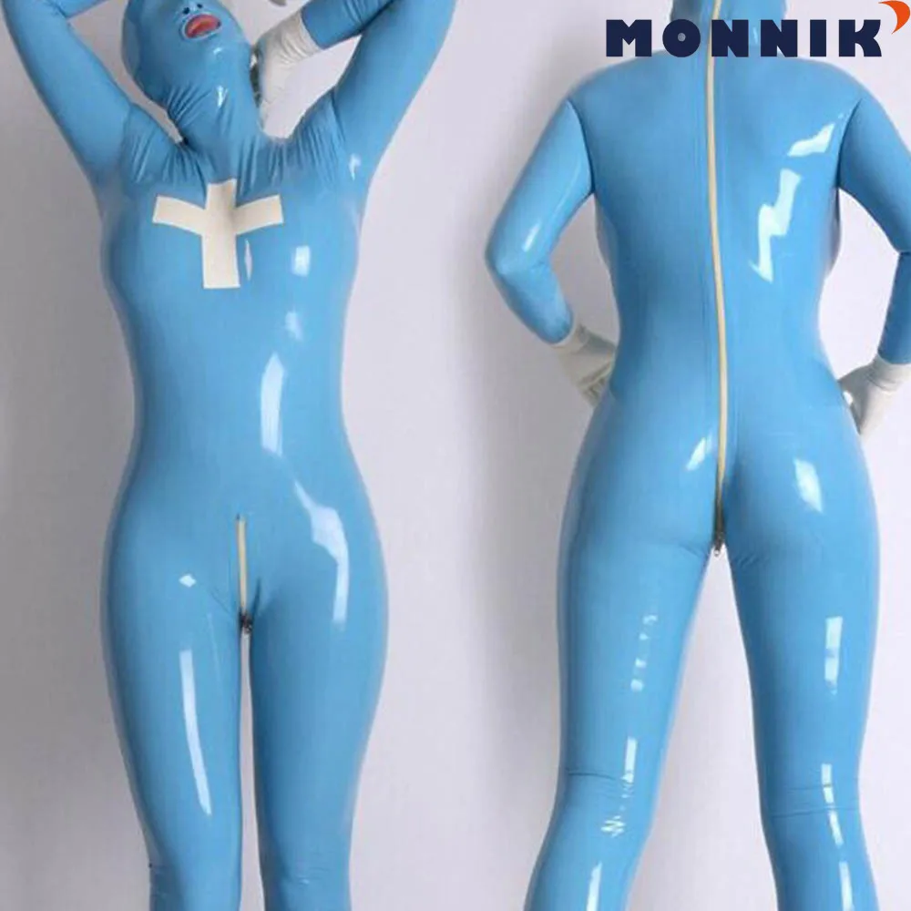 Мужской латексный комбидресс monner latexSexy с длинными рукавами носки для вечеринки