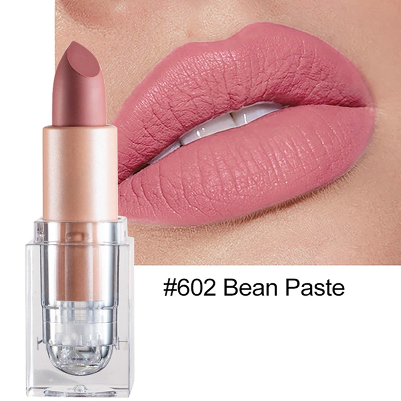 

Matte Nude Lipsticks 5 colors Waterproof Bean Paste Pink Lipstick Makeup Cosmetic Moisturizing Long Lasting Pigment Lipsticks