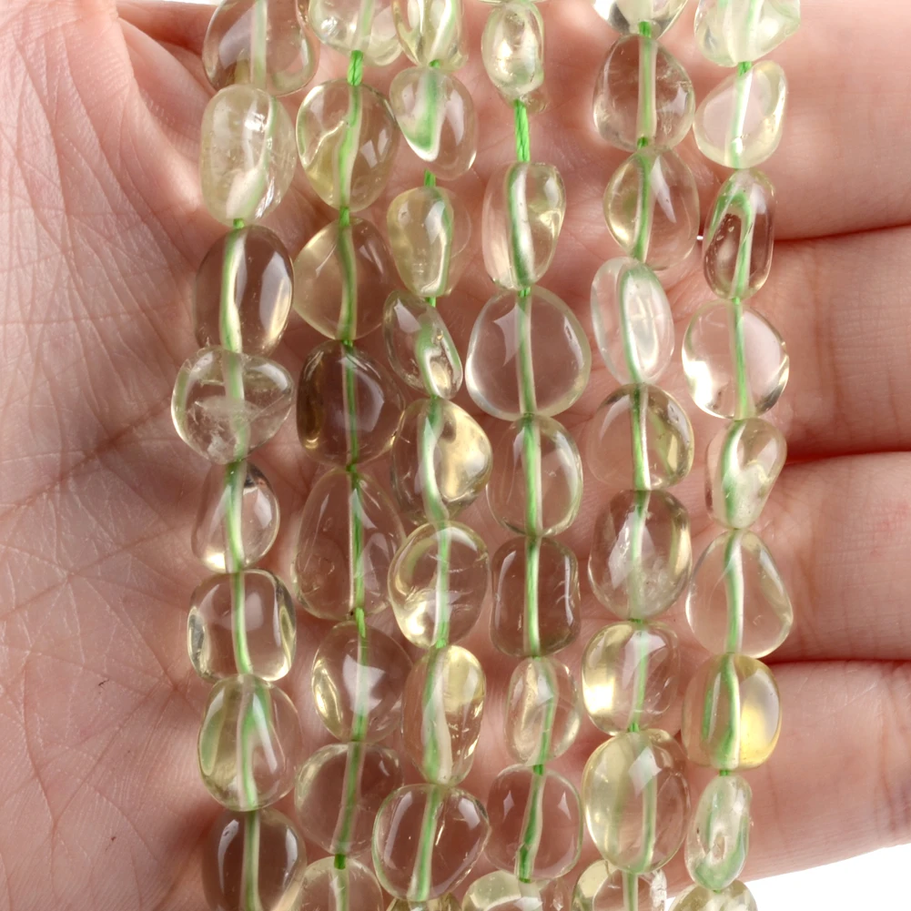 

Natural Irregular Green Quartzs Stone Chip Gravel Beads For Jewelry Making DIY Bracelet Necklace 8-10MM