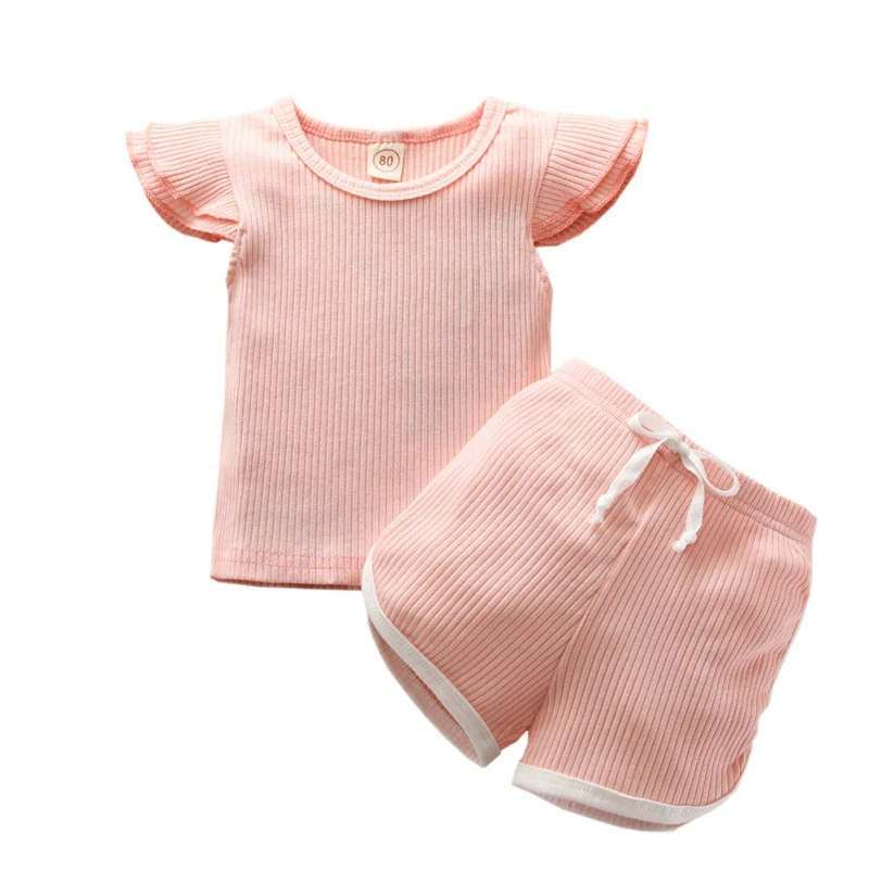 

Cute Kids Clothes Cotton Summer Boys Girls Clothes Sets Soft T shirt Shorts Suits Children Clothing Baby Outfits 1-5 Yearss