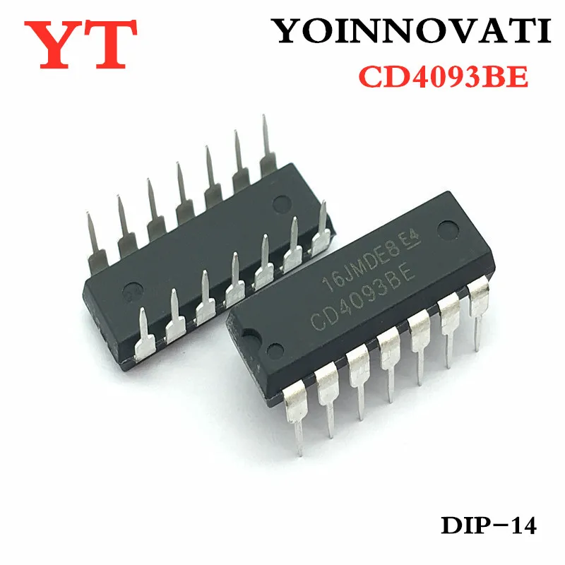 100 шт./лот CD4093BE CD4093 DIP 14 IC лучшее качество|Интегральные схемы| |