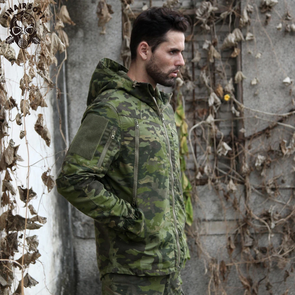 Мужская тактическая куртка SINAIRSOFT водонепроницаемая и ветрозащитная камуфляжная
