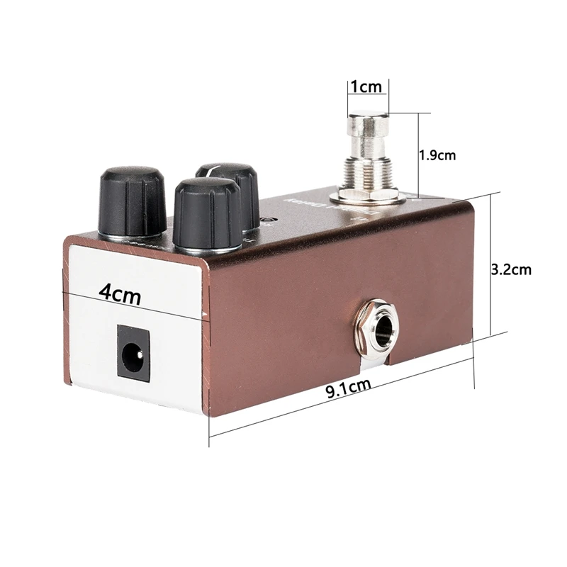 

Digital Delay Guitar Effects Pedal Gain/Level/Tone Knob High Low Frequency Effect Pedals with True Bypass Switch
