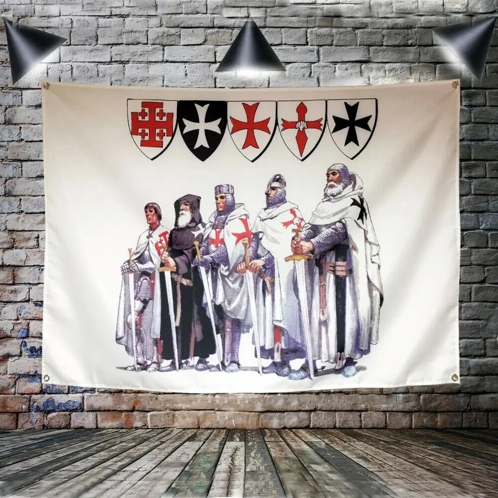 

Доспехи-рыцари, баннеры, флаги, наклейка на стену, Постеры-крестовики, гобелен, украшение для гостиной, холст, картина на стену, 9