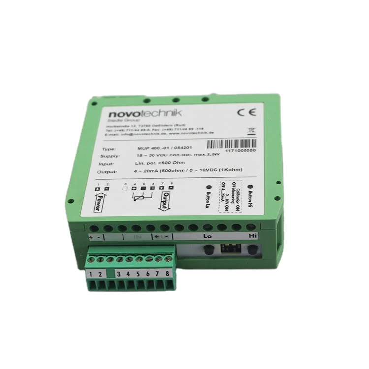 

Немецкий датчик перемещения novotechnik, Стандартный преобразователь сигнала серии MUP400-01 без изоляции напряжения