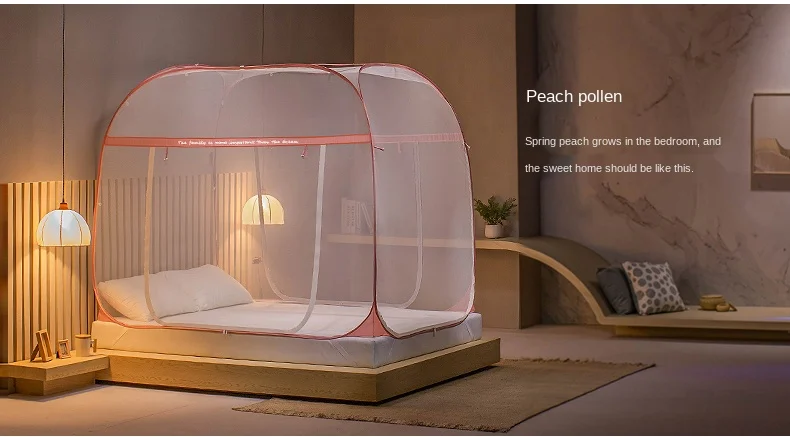 

free installation of Mongolian yurt mosquito net, children's thickening and folding 1.5m1.8m bed, household 1.2m