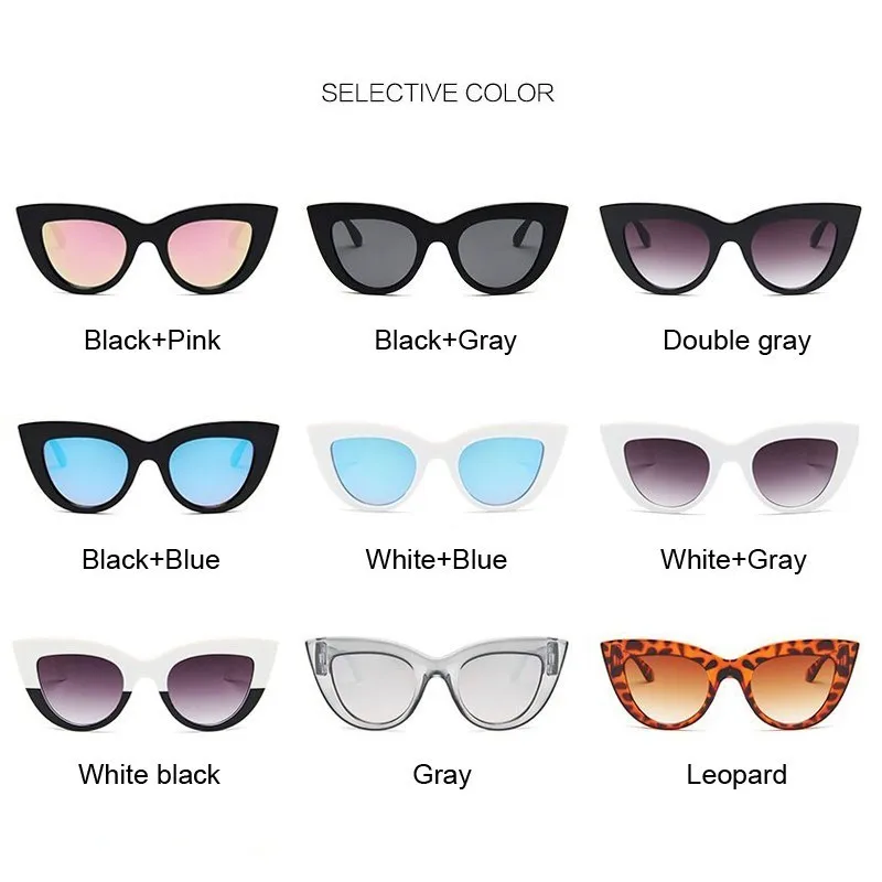 

2020 Fashion Cute Sexy Retro Cat Eye Sunglasses Women Vintage Brand Designer Cateye Oval Sun Glasses For Female Ladies UV400