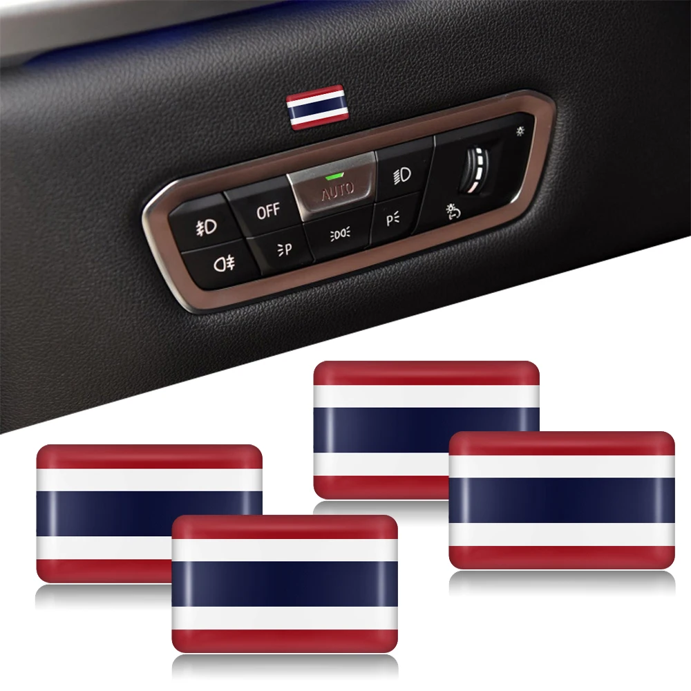 

Car Styling 10PCS 3D Thailand logo Epoxy Badge Sticker Decoration For Peugeot Mercedes AMG Mustang Reflective Accessories