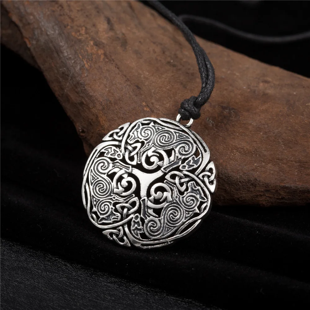 LIKGREAT тройное спиральное ожерелье с символом Wicca винтажное религиозное ювелирное