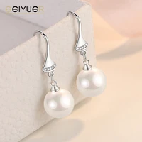 925 sterling silver pearl earrings for women simple trendy drop ear studs pendant ear jewelry bridal accessories 2022 girl gift