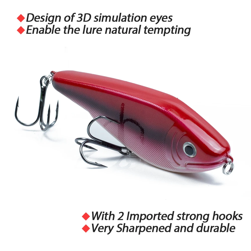 Jerkbait For pike Bait For Musky Pike Fishing Lures 90mm/26G Fishing Bait Slow Sinking Wobblers Artificial Lures Rattlin Vib