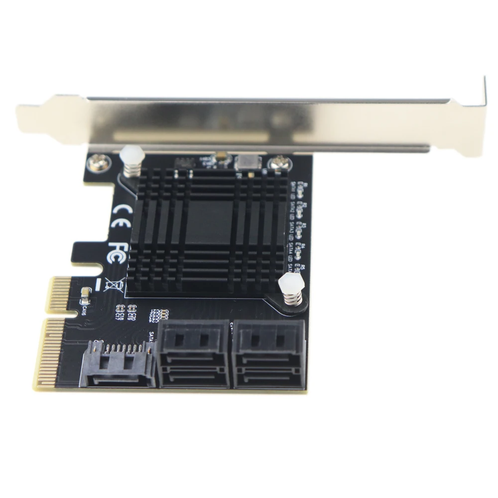 PCI Express 3 0x4 до 5 портов SATA III 6 Гбит/с Контроллер Расширения карта Поддержка порт