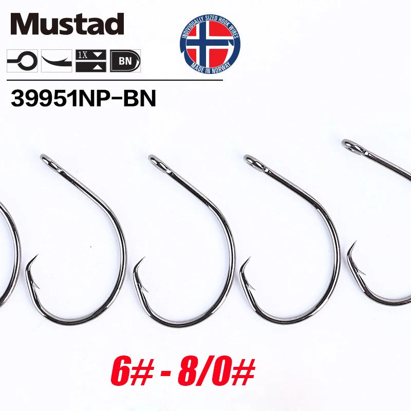 Mustad норвежский оригинальный рыболовный крючок из высокоуглеродистой стали
