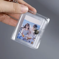 16 mini photo album keychain small instant picture albums pendant id photo storage interstitial pocket keyring lover memory gift