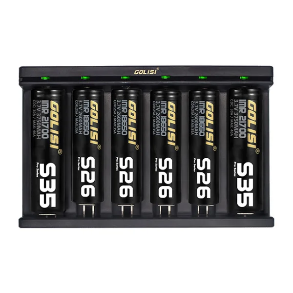 Needle6 Golisi Needle 1/2/4/6 светодиодный Инди USB Порты и разъёмы Смарт Lite Батарея Зарядное устройство для батарей Li-Ion(литий-ионных) Батарея 2 слота - Цвет: Needle6