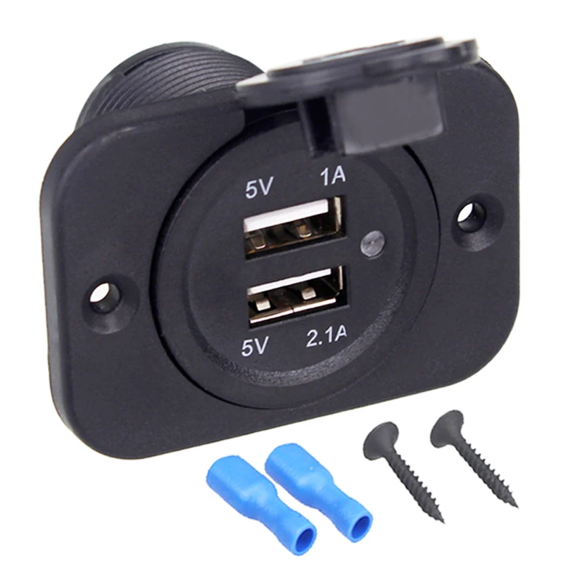 

DIY Modification Car Charger Motorcycle Dual USB Charger 5V 3.1A Cigarette Lighter Socket Power Adapter Outlet Charger 12V-24V