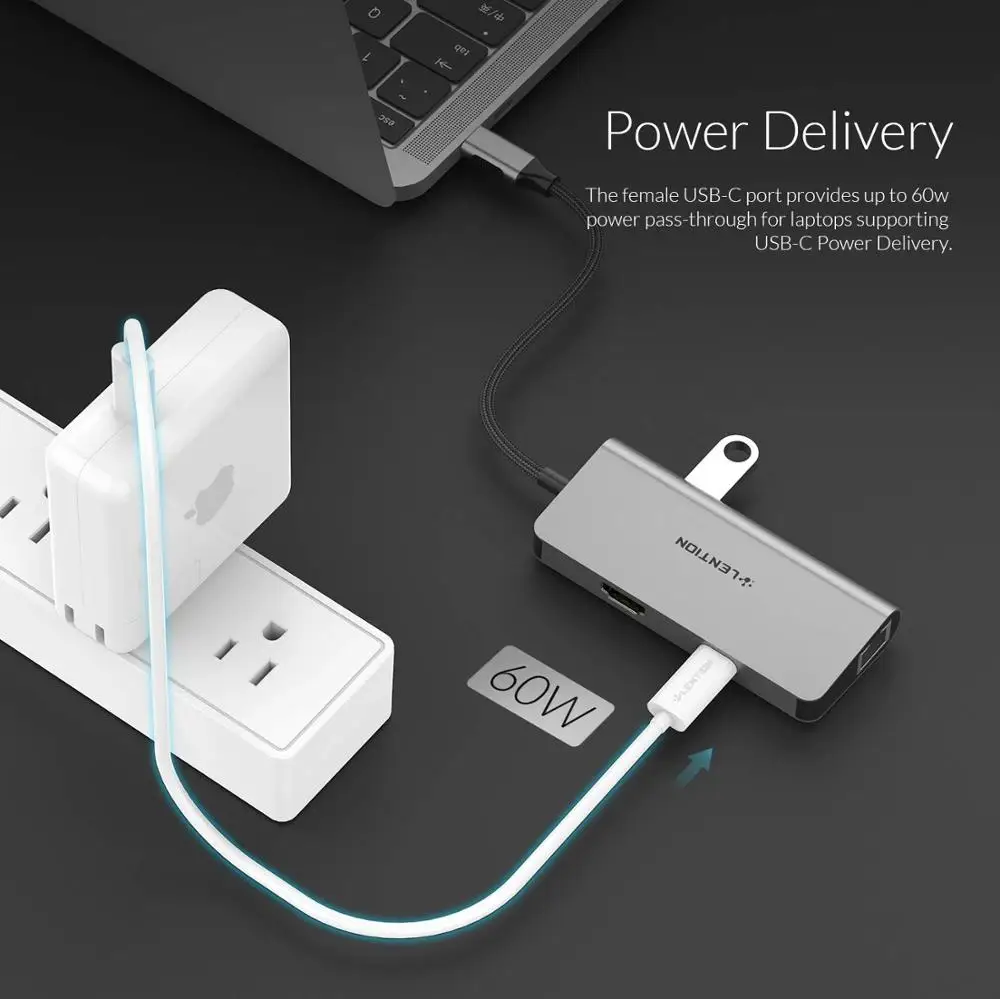 USB концентратор с 4K HDMI Gigabit Ethernet 3 0 зарядный адаптер для MacBook Pro (Порт Thunderbolt 3) новый