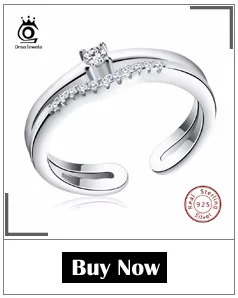 ORSA JEWELS женское серебряное кольцо из натуральной 925 пробы, 4 цвета, AAA кубический циркон, набор Зубцов, женское модное ювелирное изделие для вечеринки SR58