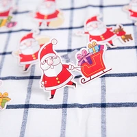 90pcslot christmas paper hang tags cute cartoon santa claus label tag hanging pendant ornaments christmas decorations for home