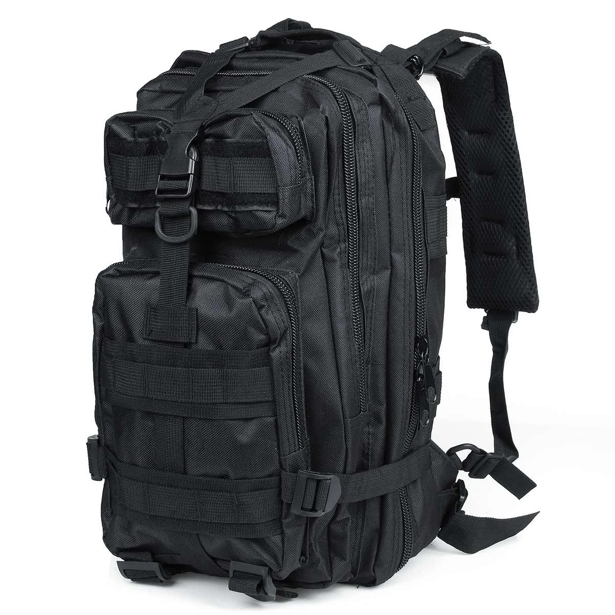 Black Открытый военный тактический рюкзак 30L камуфляж тактический спортивный рюкзак для путешествий большой емкости водонепроницаемая сумка - Цвет: Black
