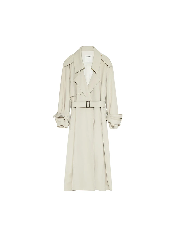 

IRINAUS001 20FW COLLECTION long oversize simple belted trench coat women