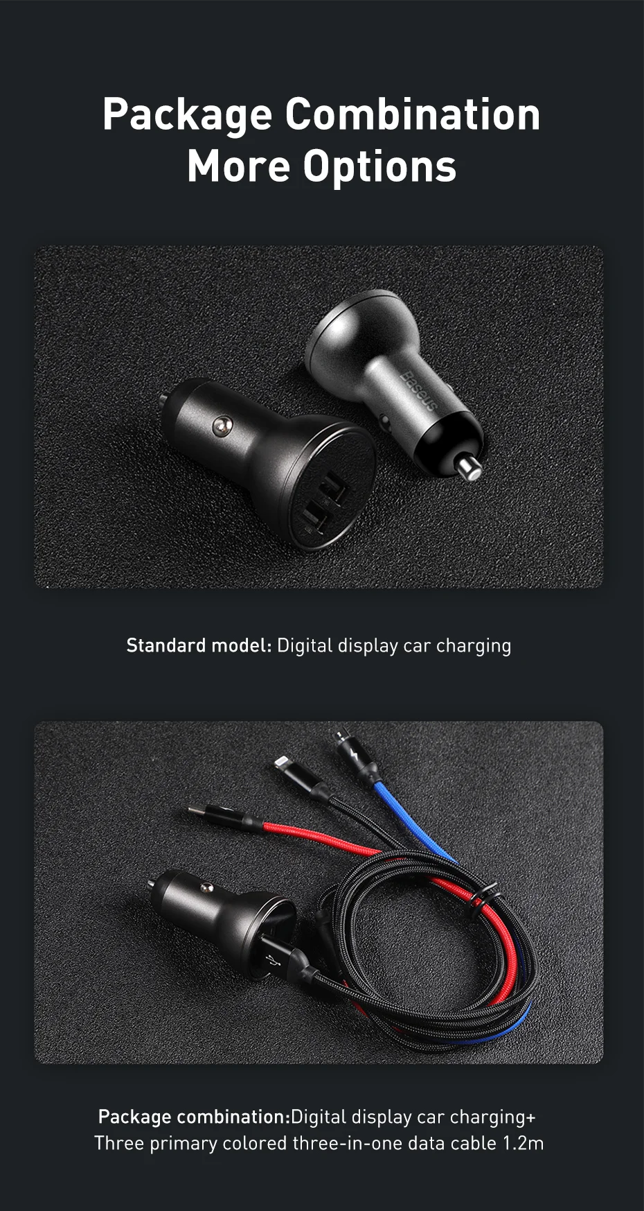 Baseus Мини Автомобильное зарядное устройство Dual USB 4.8A быстрая автоматическая зарядка адаптер для iPhone11 X металлическое зарядное устройство для samsung маленькое автомобильное зарядное устройство для телефона