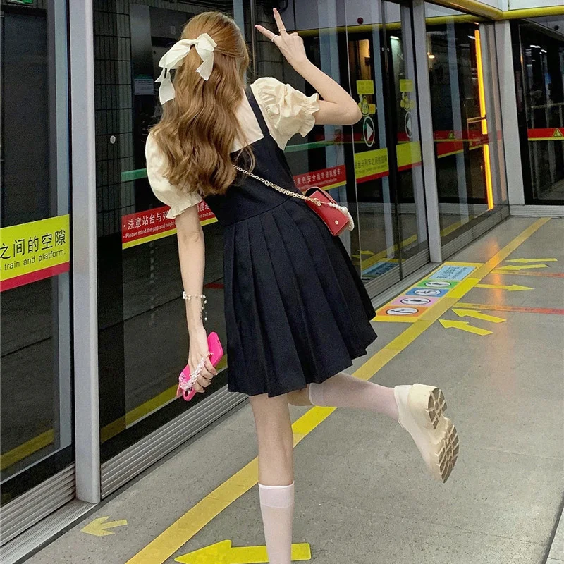 Женское платье из двух частей модель 2021 года летняя кавайная одежда мини-платье