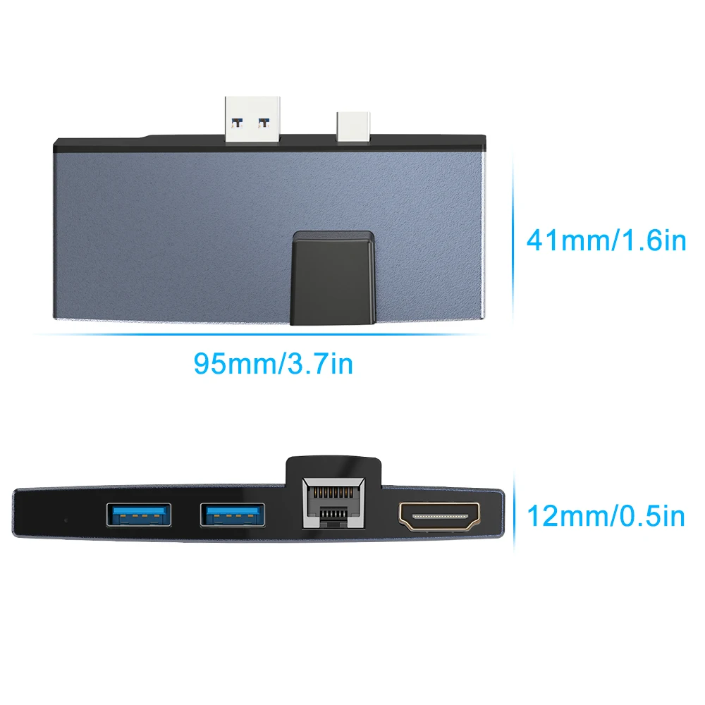 Rocketek usb 3,0 кард-ридер концентратор 4K HDMI 100 Мбит/с Ethernet адаптер для SD/TF micro SD microsoft Surface Pro 4/5/6