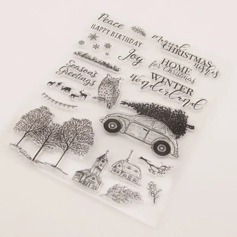 Owl Tree Silicone Clear Seal Stamp DIY Scrapbooking Embossing Photo Album Decor | Канцтовары для офиса и дома