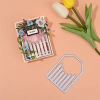 inlovearts fence metal cutting die frame tag fustelle for scrapbooking album paper cards decorative crafts embossing stencils