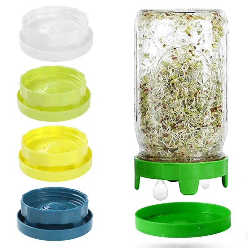 

Food Grade PP Plastic Germination Strainer Seed Germination Machine Cover Garden Supplies Mason Jar Sprout Cover Seedling Cover